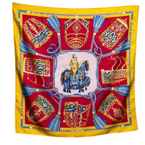 Hermès HERMES Vintage Les Muserolles Motif 90cm Square Silk Scarf - Picture 6 of 16